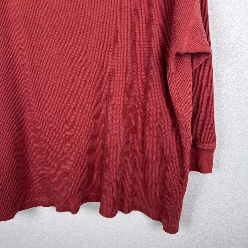 Free People Women's Waffle Knit Long Sleeve Tee Sz S